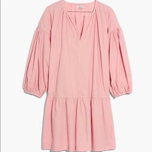 Madewell long sleeve tunic dress pink
